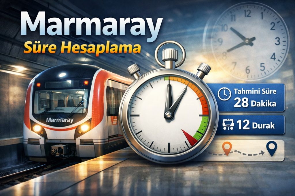Marmaray yolculuk süresi hesaplama aracı