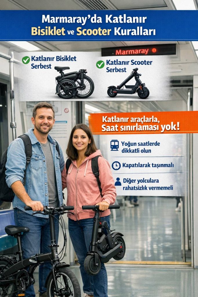 Marmaray’da bisiklet ve scooter ile yolculuk